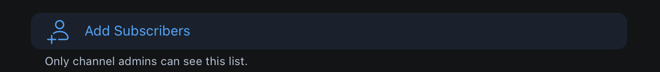 click on Add subscribers